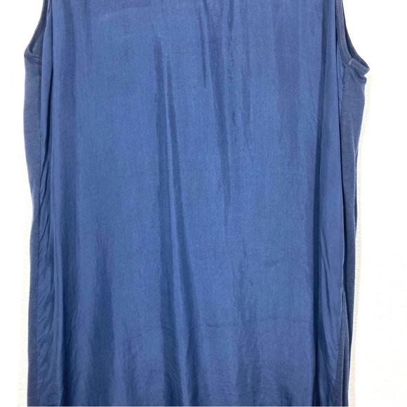 Michael Stars Silk Dress Sandwashed Sleeveless Muscle Tank Navy OS Fits All - Picture 4 of 16